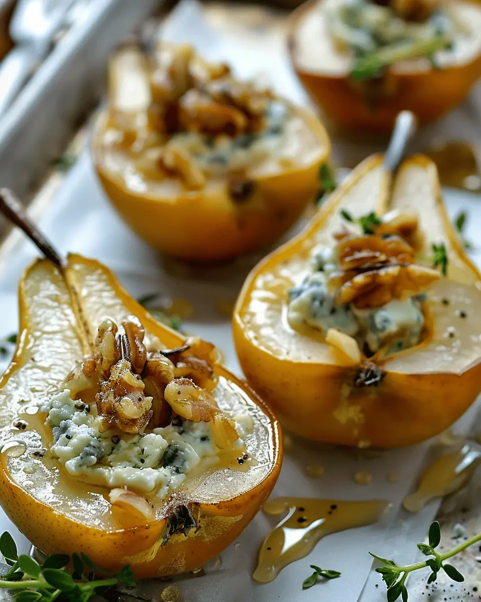 Elegant Blue Cheese Stuffed Pears: A Decadent Appetizer Delight