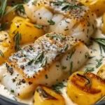 Cod & Potatoes in Rosemary Cream Sauce