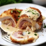 Chicken Cordon Bleu with Dijon Cream Sauce