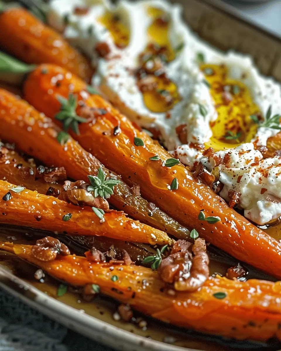 Roasted Carrots with Whipped Ricotta and Hot Honey Bliss