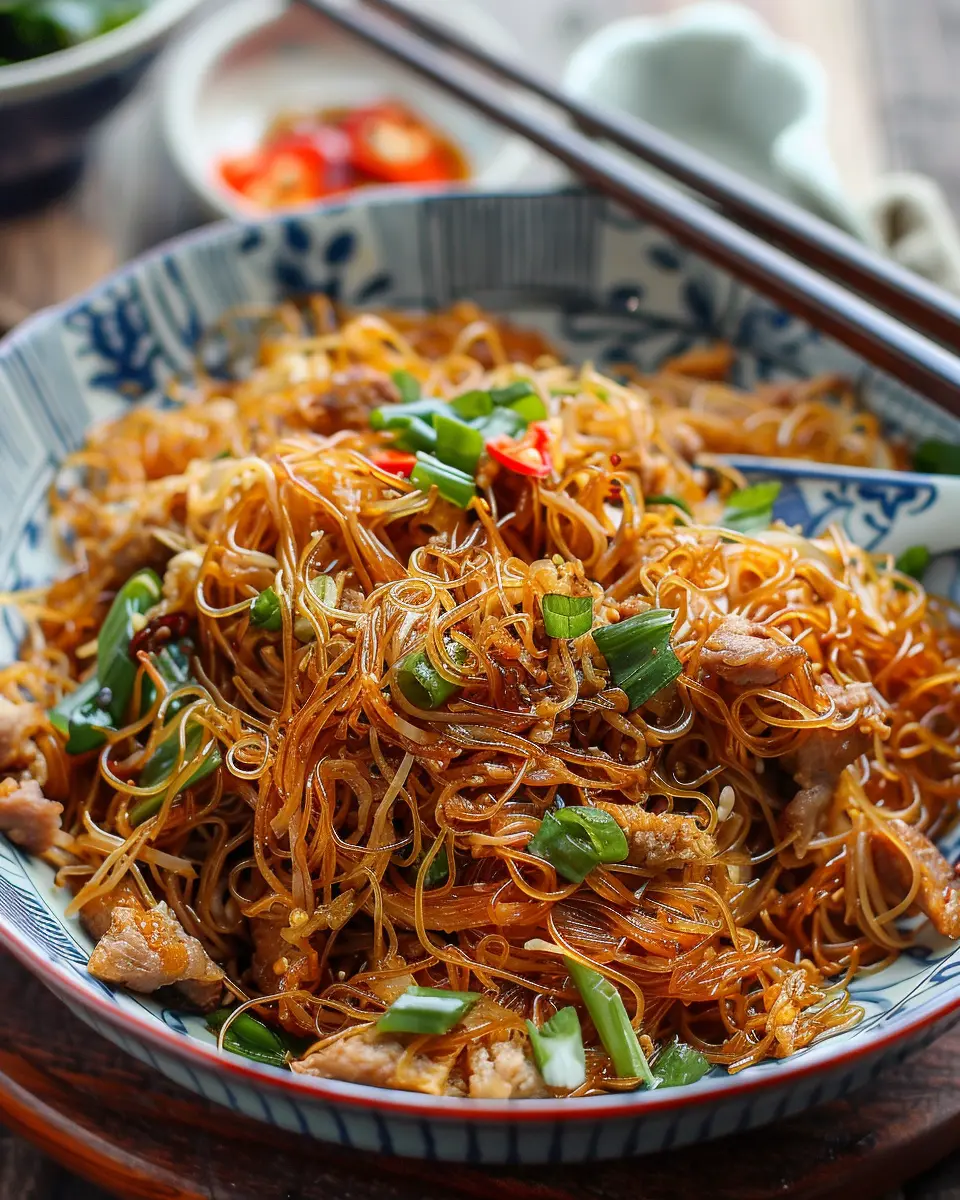 Stir Fried Vermicelli with Pork (Ma Yi Shang Shu, 蚂蚁上树)