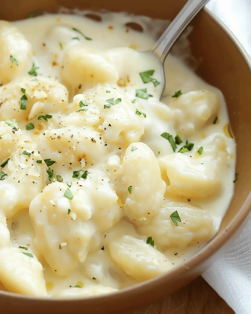 Gnocchi Alfredo: Easy Creamy Delight with Turkey Bacon Twist
