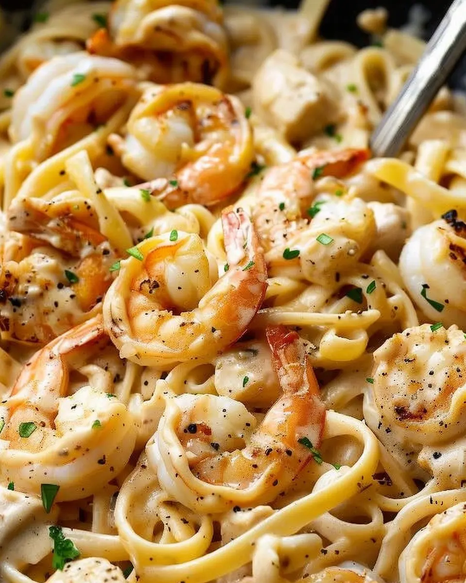 Cajun Chicken and Shrimp Alfredo: A Spicy Indulgent Delight