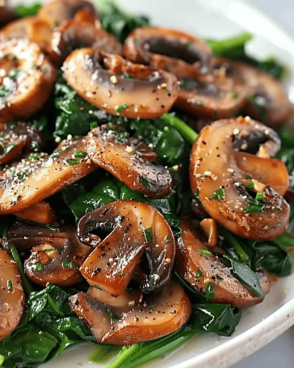 Quick Healthy Sautéed Mushrooms: Easy Spinach Side Dish Delight