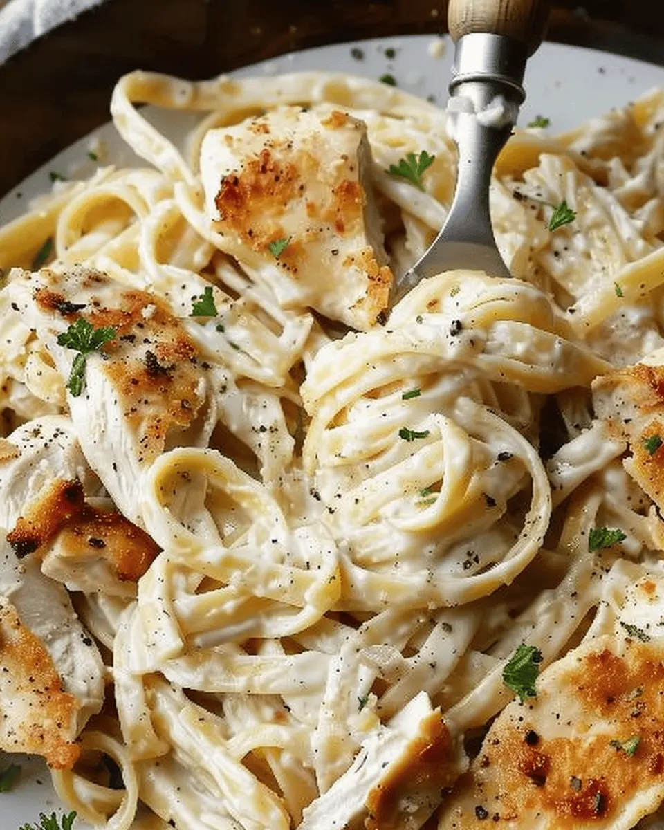 Chicken Fettuccine Alfredo: Indulgent Comfort Food with Turkey Bacon