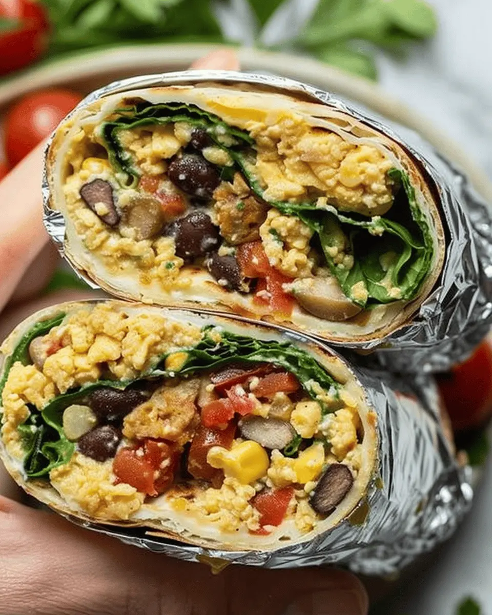 Meal Prep Vegetarian Breakfast Burritos