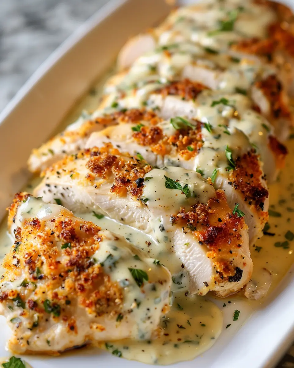 Baked Caesar Chicken with Creamy Parmesan Sauce: Easy Indulgence