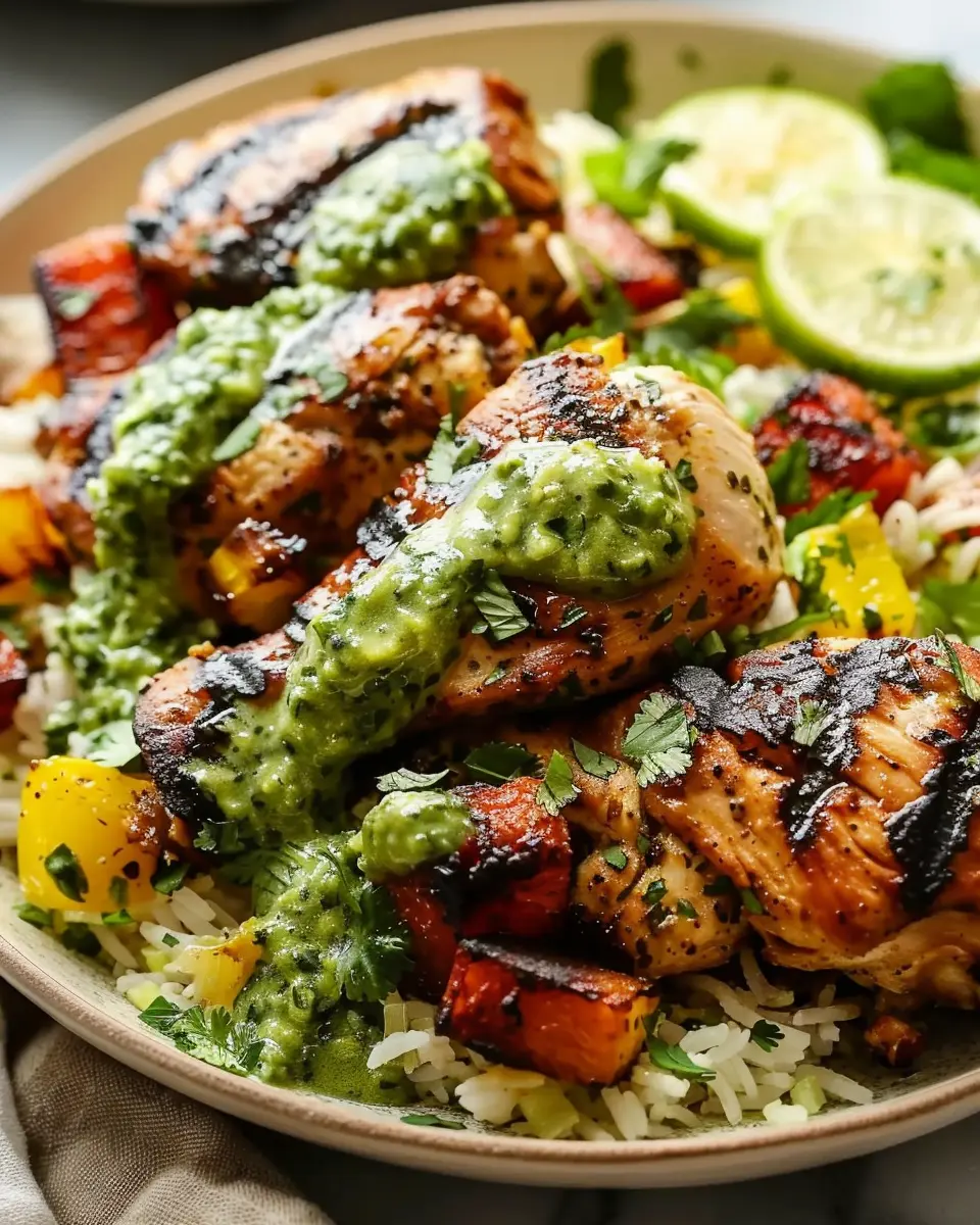 Why Peruvian Chicken and Rice with Green Sauce Rocks for Dinner
