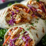 BBQ Chicken Coleslaw Wraps
