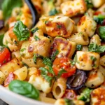 Colorful Halloumi Pasta Salad