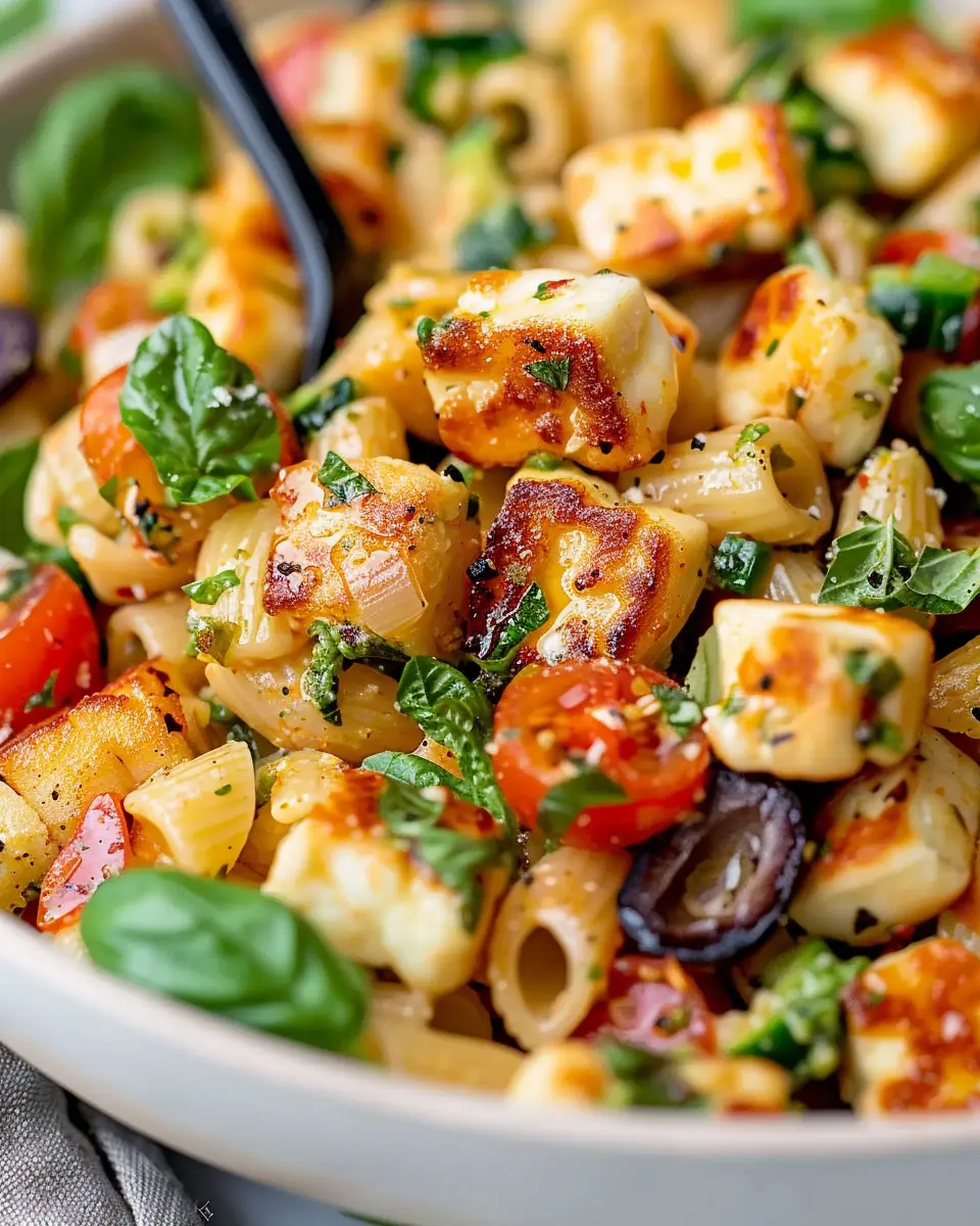Colorful Halloumi Pasta Salad: A Fresh and Easy Delight