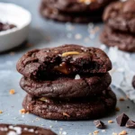 Salted Caramel Dark Chocolate Cookies