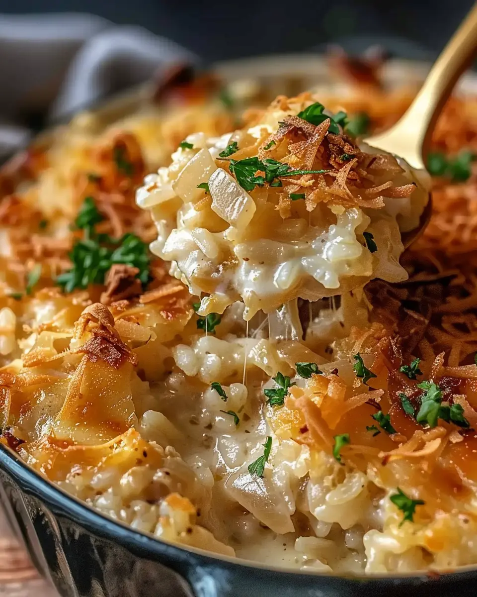 French Onion Chicken Rice Bake: Easy Comfort in Every Bite