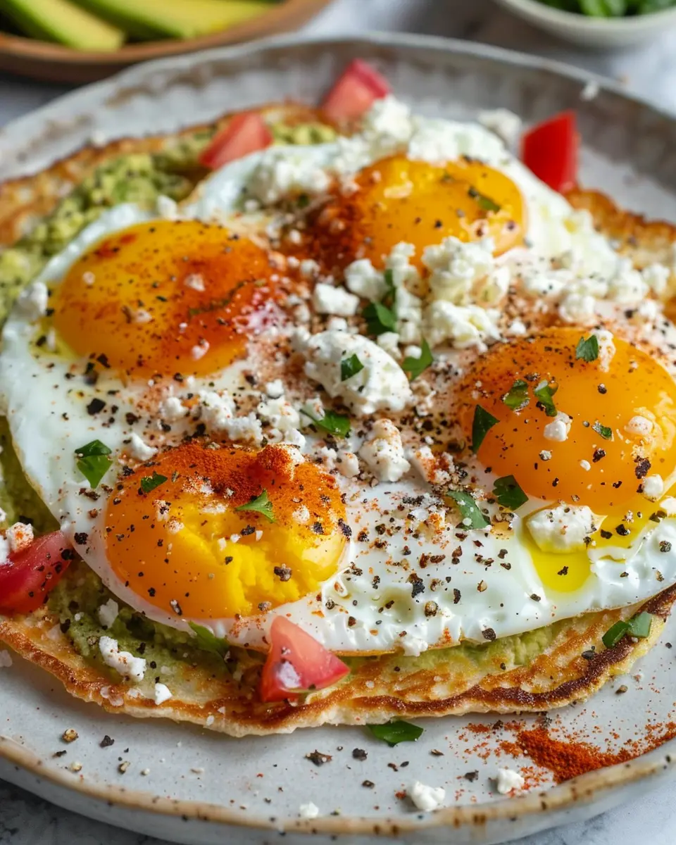 Crispy Feta Fried Eggs with Turkey Bacon for a Perfect Breakfast