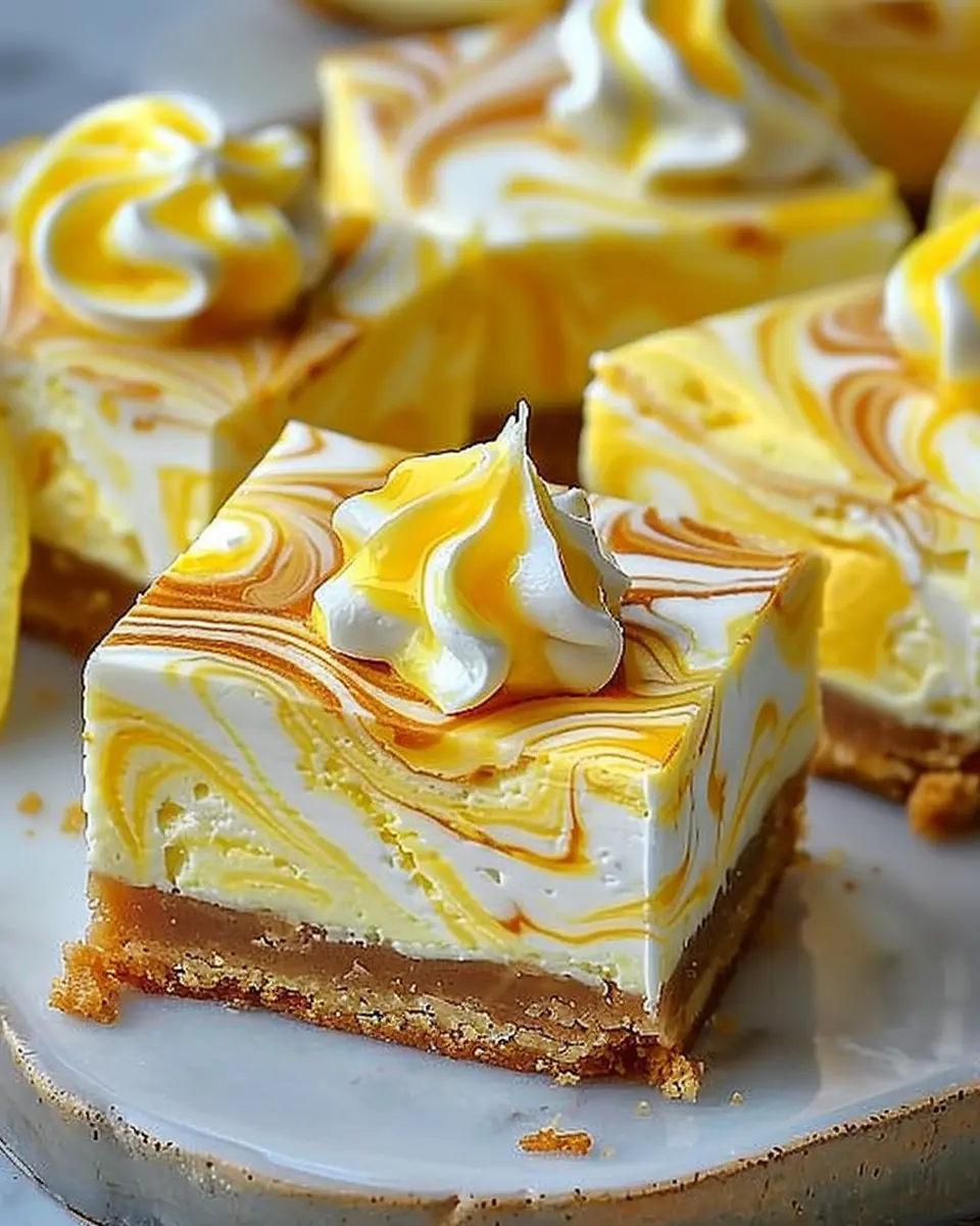Best Lemon Marbled Cheesecake Bars – Easy and Indulgent Treat