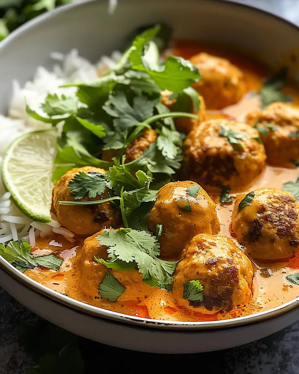 Thai Chicken Meatballs in Coconut Curry: Easy & Flavorful Recipe