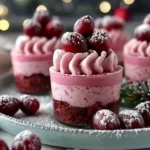 Cranberry Mousse Cups – Fluffy Mini Christmas Desserts