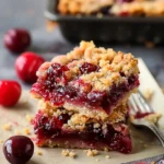 Quick Cherry Crumble Bars