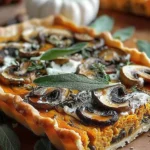 Harvest Delight: Pumpkin Sage & Mushroom Tart
