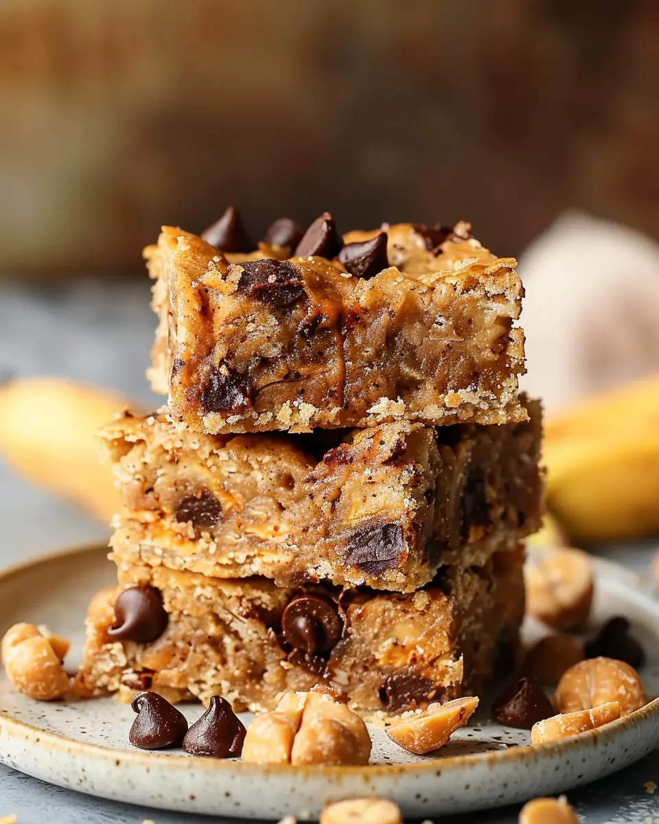 4 Ingredient Peanut Butter Banana Bars: The Easy Healthier Treat