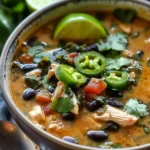 Chicken Poblano and Black Bean Soup