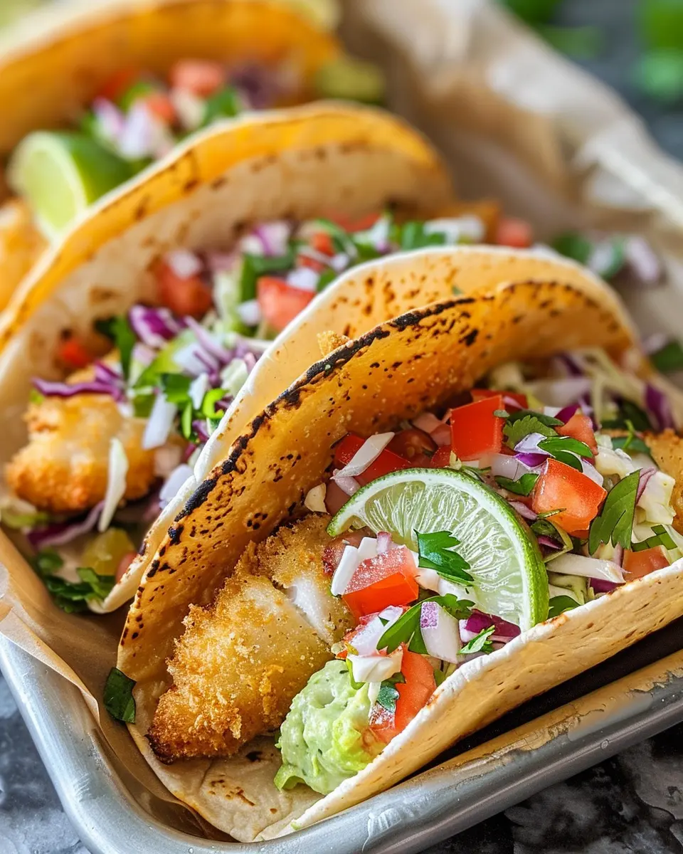 Crispy Fish Tacos: A Zesty Delight with Cilantro Lime Slaw