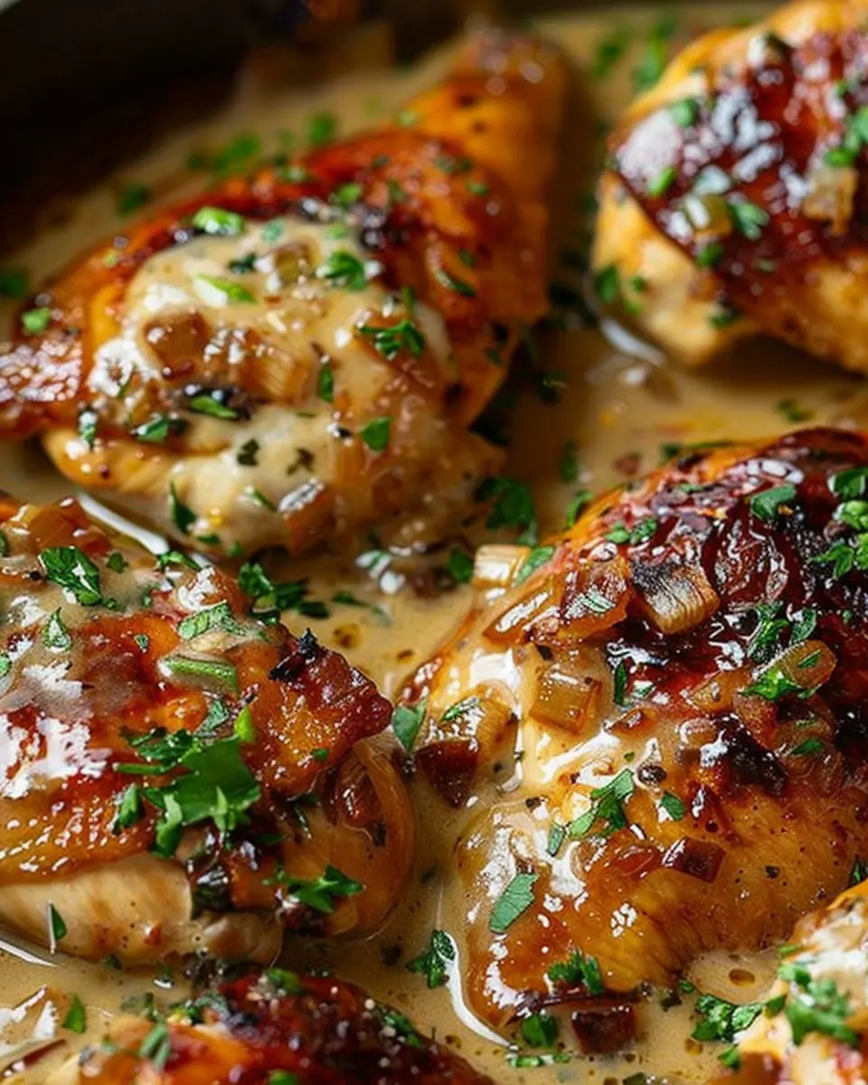 Smothered Chicken: Easy Comfort Food with Turkey Bacon Twist