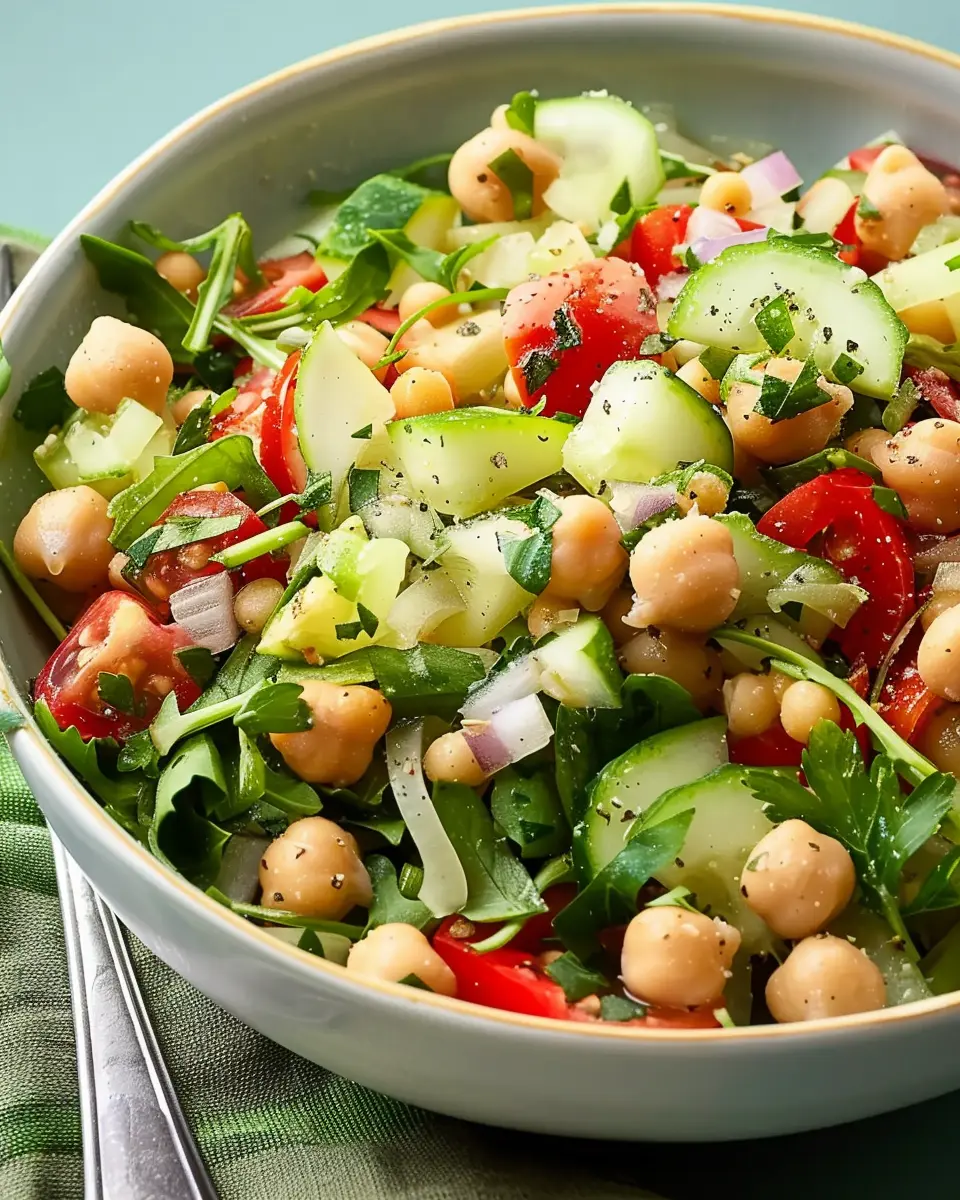 Herb-Marinated Veggie & Chickpea Salad: The Best Fresh Twist