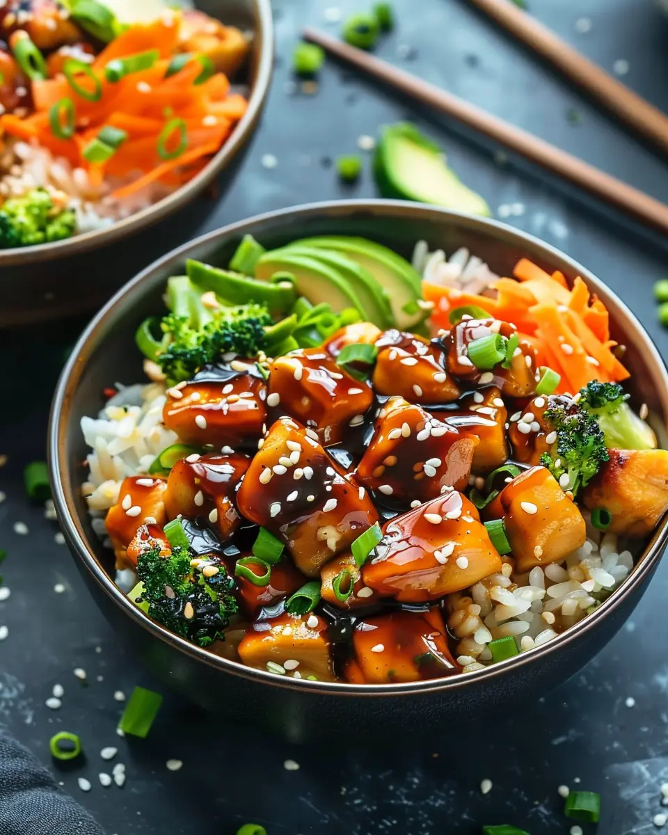 Sticky Chicken Rice Bowls Recipe: A Quick and Flavorful Delight