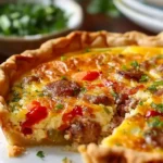 Savory Sausage, Pepper, and Onion Quiche