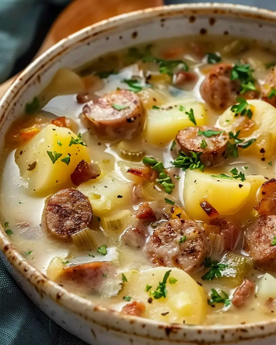 Satisfying German Potato Soup with Sausage: A Cozy Family Favorite