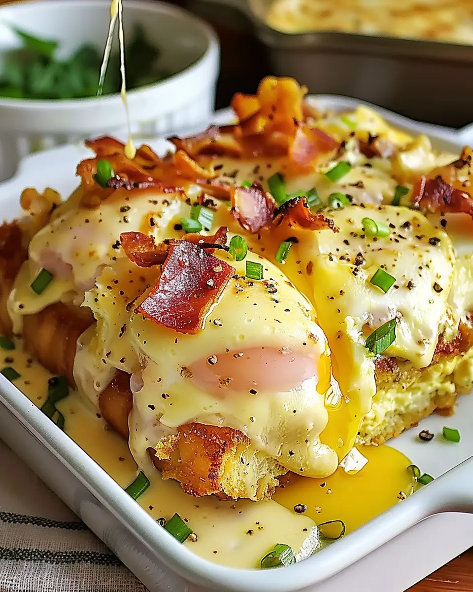 Joanna Gaines Eggs Benedict Casserole with Turkey Bacon Delight