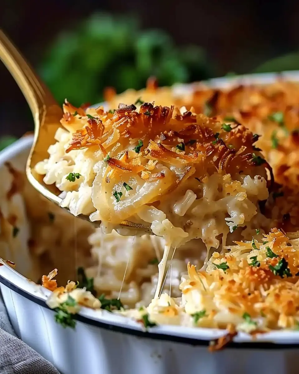 French Onion Chicken Rice Bake: A Cozy Family Favorite Delight