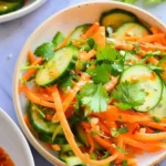 Carrot and Cucumber Salad with Spicy Dressing