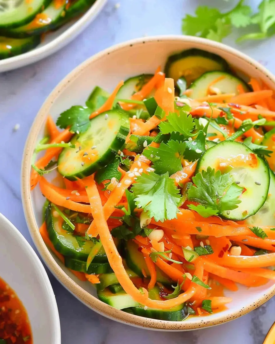 Carrot and Cucumber Salad with Spicy Dressing: A Fresh Delight