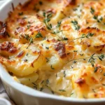cheesy herb and potato casserole for winter comfort meals