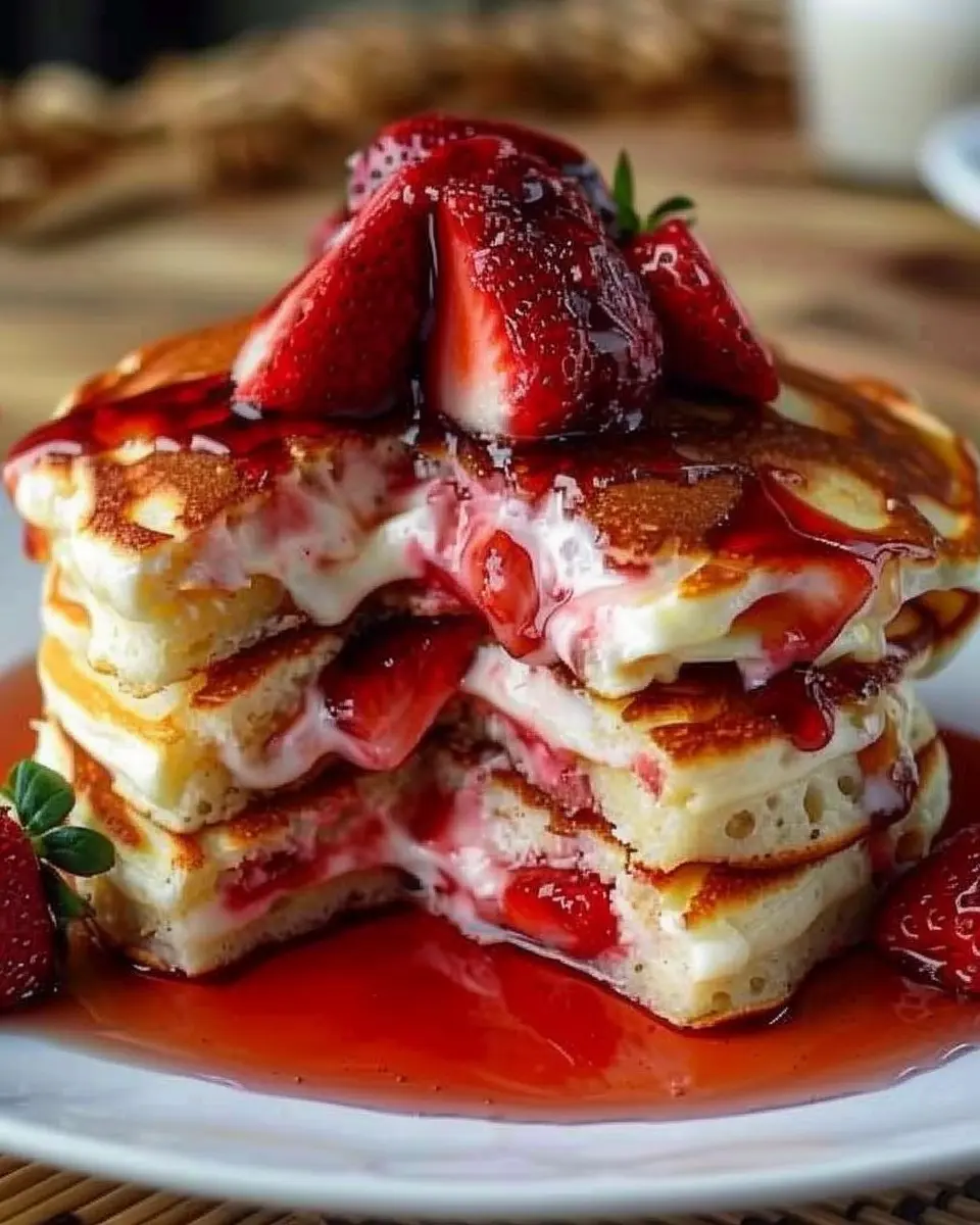 Strawberry Cheesecake Pancakes: Indulgent Dessert for Breakfast