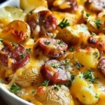 Cheesy Ranch Potatoes and Smoked Sausage