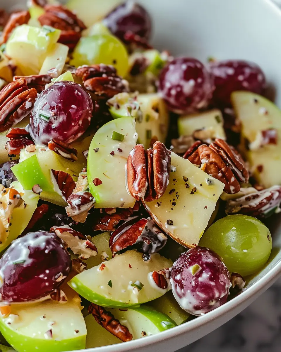 Apple Salad with Grapes &amp; Pecans: A Crunchy Delight for You
