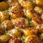 Creamy Garlic Baby Potatoes