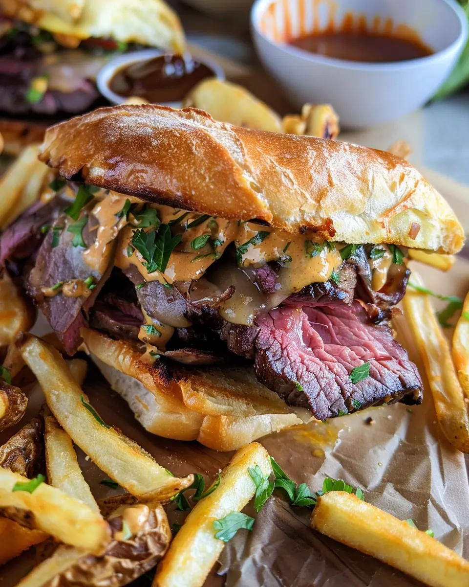 Cowboy Butter Steak Frites Sandwich: Juicy Indulgence at Home