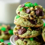 Pistachio and Chocolate Leprechaun Cookies