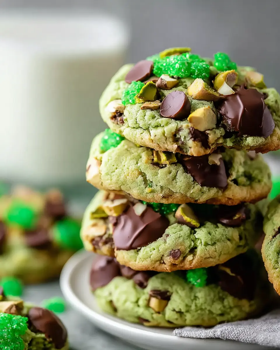 Pistachio and Chocolate Leprechaun Cookies: The Best Sweet Treat