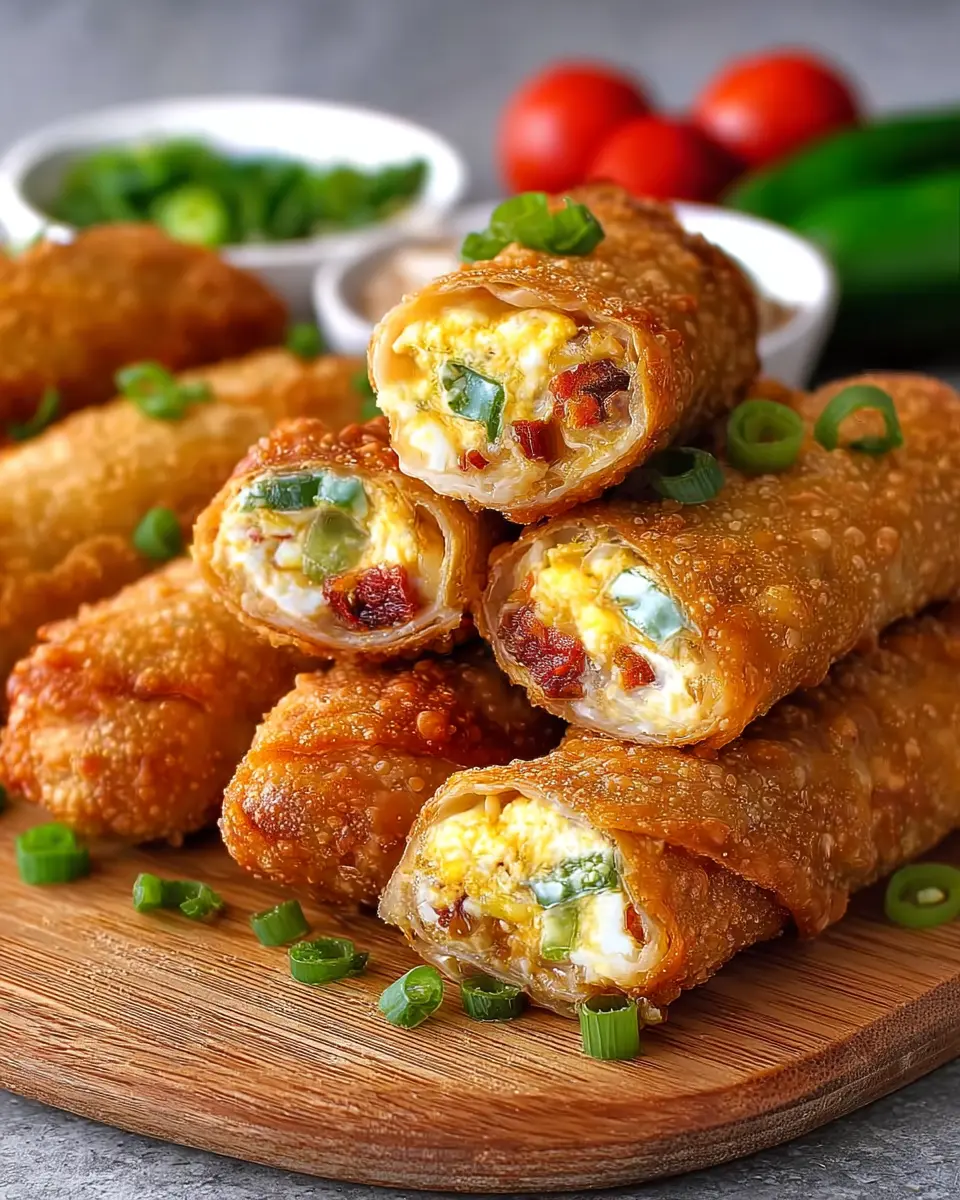 Jalapeno Popper Eggrolls with Turkey Bacon: A Flavorful Twist