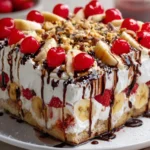 No Bake Banana Split Cake