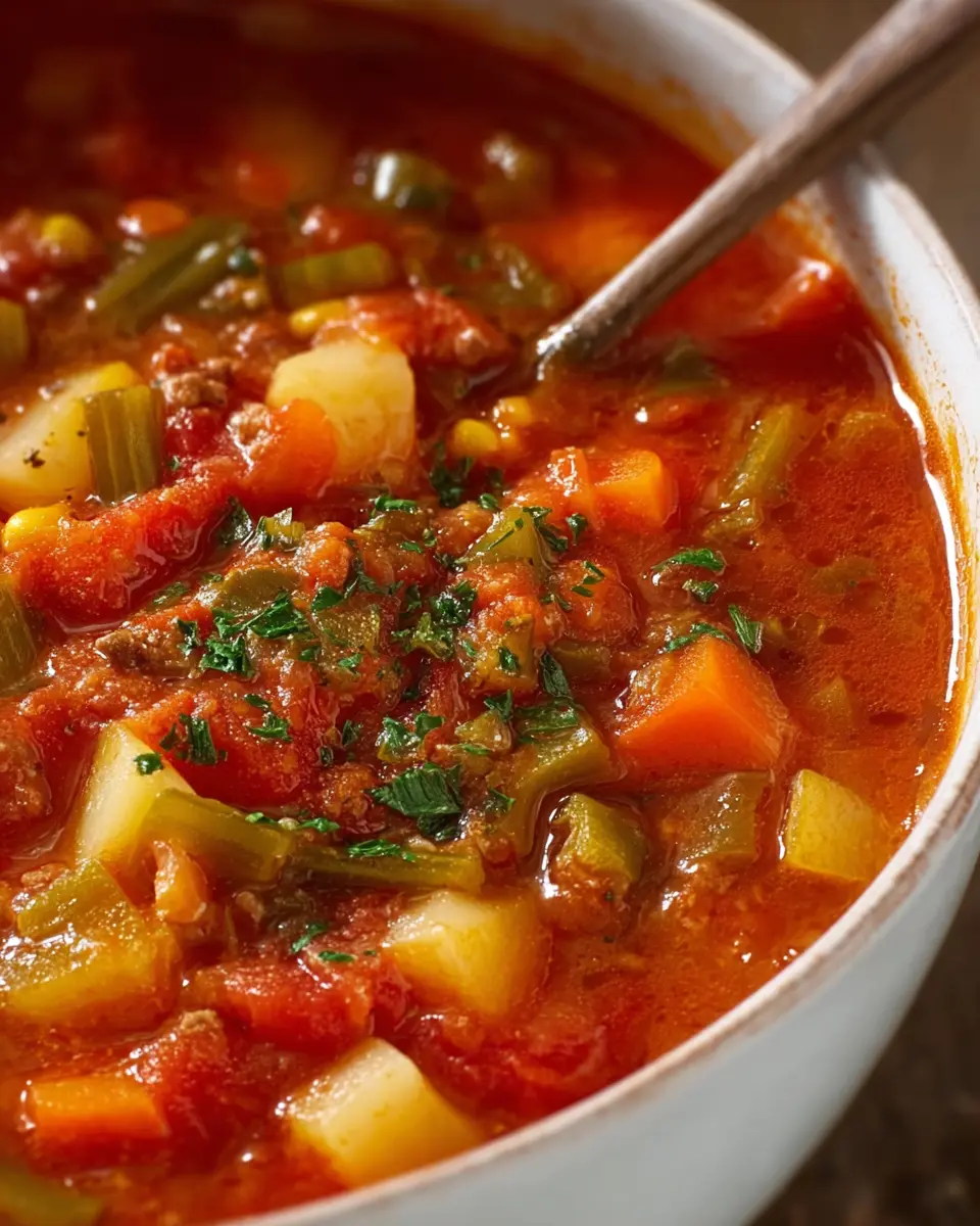Grandmas Vegetable Soup: The Best Cozy Recipe with Turkey Bacon