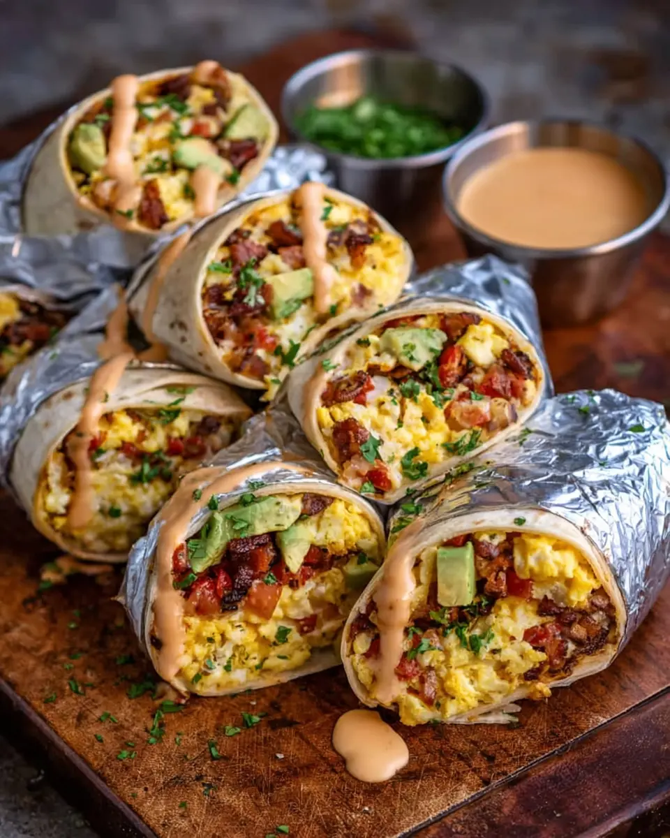 Sheet Pan Breakfast Burritos with Creamy Chipotle Sauce: Easy and Satisfying