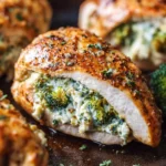 Cream Cheese and Broccoli Stuffed Chicken Breasts