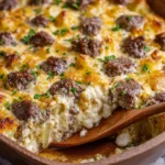 Ultimate Cheesy Steak and Queso Potato Bake