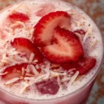White Cranberry Strawberry Coconut Drink